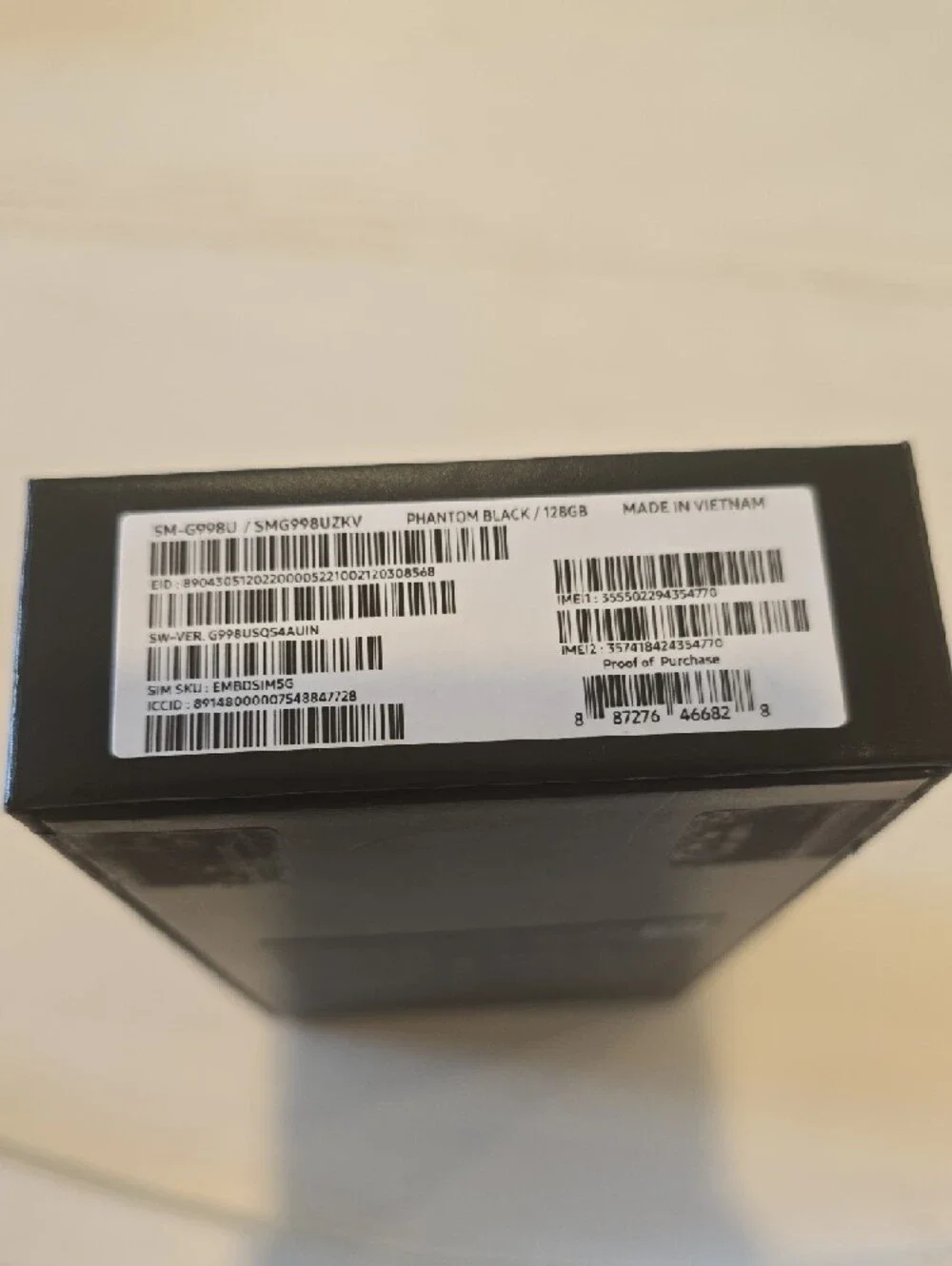 Samsung Galaxy S21 Ultra 5G Black Empty Box